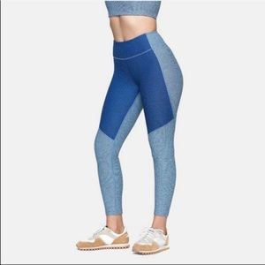 Outdoor Voices Mist Deep Sea 3/4 Two-Tone Leggings